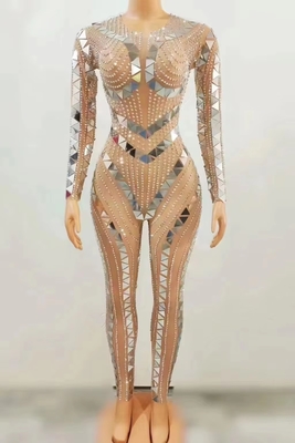 Sexy Club Wear AD1634 Fashion Casual Dress 7-Day Fast Sampling Shiny Birthday Dress One-Piece Jumpsuit with Water Drill
