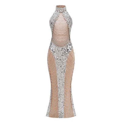 ED2751 Crystal Sequin Party Dress Elegant Women's Evening Dress All Seasons Elegant Shiny Sparkling Perfect for Parties