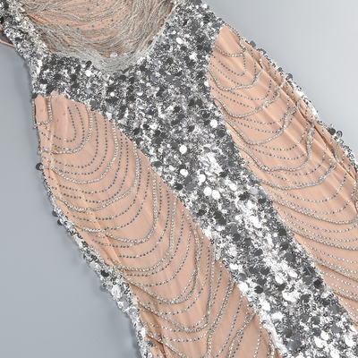 ED2751 Crystal Sequin Party Dress Elegant Women's Evening Dress All Seasons Elegant Shiny Sparkling Perfect for Parties