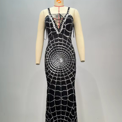 ED2744 Elegant Velvet Dress with Shimmer for Women's Party Evening Gown Floor Length All Seasons Formal Dress Long Sleeve