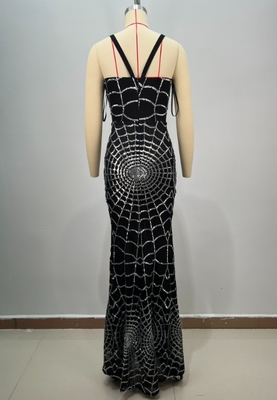 ED2744 Elegant Velvet Dress with Shimmer for Women's Party Evening Gown Floor Length All Seasons Formal Dress Long Sleeve