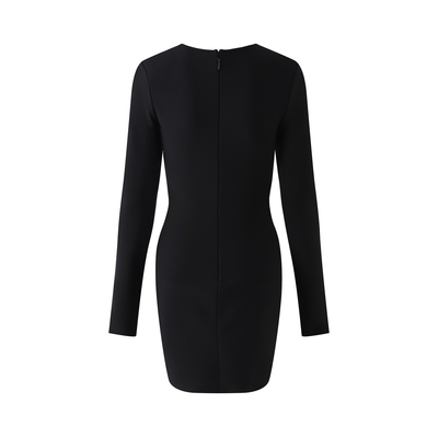 Kimshein LS2642 Bodycon Dress for Women Long Sleeves Floral Design Pearl Accents and Sexy Bandage Dress Club Set Outfit