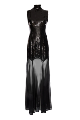 Polyester Material SB3416 Kimshein Women's Fashion High Neck Sequin Dress Sexy Mesh Evening Dress for Nightclub Clothing