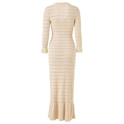 Button-Decorated KD2362 Kimshein Luxury Dress for Women's Party and Fashionable Knitted Straight Cut Dress in Pure Color