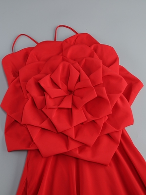 340g Weight Satin Fabric Sexy Red Floor-Length Sleeveless Backless Dress for Sexy and Fashionable Club