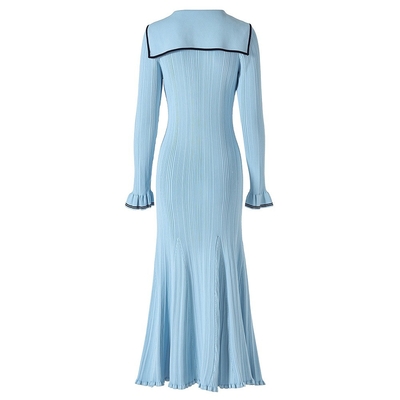 KD2361 Women's Knitted Long Sleeve Maxi Fashion Dress Tight-Fitting Clothing with Customizable Logo/Graphic Technology