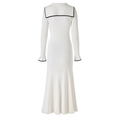 KD2361 Women's Knitted Long Sleeve Maxi Fashion Dress Tight-Fitting Clothing with Customizable Logo/Graphic Technology