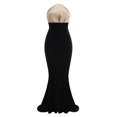 Kimshein SB3409 end Velvet Women's Ball Gown for Dance Party No Shoulder Strap No Sleeve Joint Craft Chest pad Not Supported