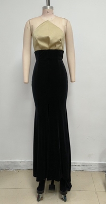 Kimshein SB3409 end Velvet Women's Ball Gown for Dance Party No Shoulder Strap No Sleeve Joint Craft Chest pad Not Supported