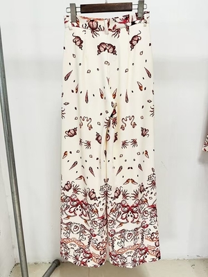 SR2388 Kimshein Club Wear Three-Piece Set for Women Elegant Floral Print Suit Jacket and Full Sleeve Long Pants
