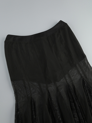 SS2362 High Street Women's Fashion Lace Strapless Long Women's Party Sexy Clubwear Two-Piece Set Versatile and Flattering