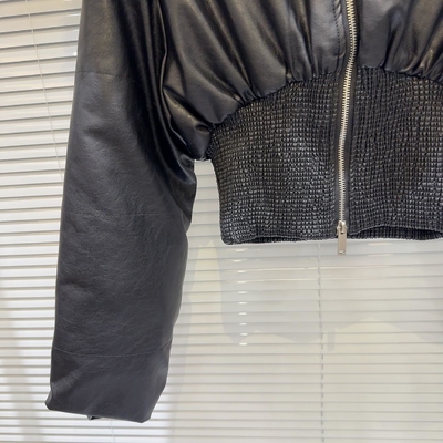 BA2304 Kimshein end Fashion Women's Sports Jacket Luxurious Leather Jacket Short Jacket for Women without Hood without Fur
