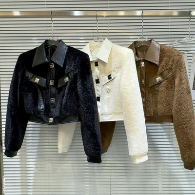 Women's Winter Fur Coat Fashionable Slim Fit Leather Short Elegant Jacket Sophisticated Look within Guangdong BA2305