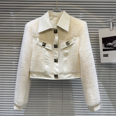Women's Winter Fur Coat Fashionable Slim Fit Leather Short Elegant Jacket Sophisticated Look within Guangdong BA2305