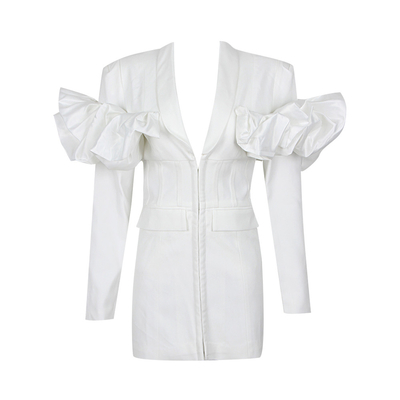 Kimshein BA2293 Pink Puff Long-Sleeved Mini Dress Formal Suit with 7-Day Fast Sampling and Intelligent Tracking Support