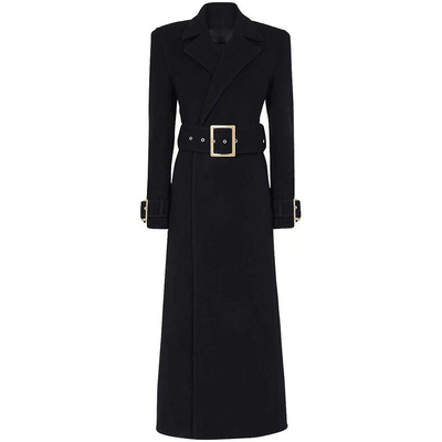 Customizable BA2247 Women's Winter Formal Black Dress Elegant Structured Coat Wool for Women 5-7 Days Delivery Customizable