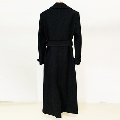 Customizable BA2247 Women's Winter Formal Black Dress Elegant Structured Coat Wool for Women 5-7 Days Delivery Customizable