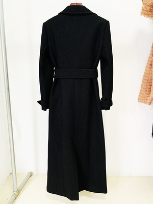 Customizable BA2247 Women's Winter Formal Black Dress Elegant Structured Coat Wool for Women 5-7 Days Delivery Customizable