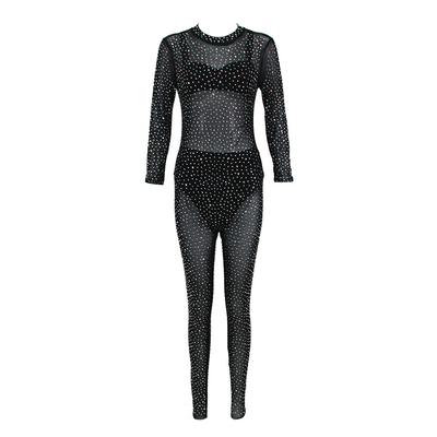 DHL/EMS/UPS/FedEx Shipping JB2239 Fashionable Black Sheer Bodysuit and Lingerie Set