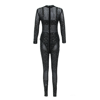 DHL/EMS/UPS/FedEx Shipping JB2239 Fashionable Black Sheer Bodysuit and Lingerie Set