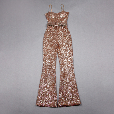 Summer Spaghetti Strap Sequin Jumpsuit JB2221 Italian Noodle Strap Bodycon Party Dress in Solid Color for Summer