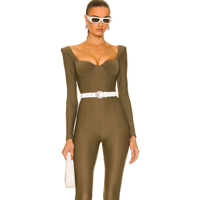 Summer Season JB2214 Women's Full-length Streetwear Jumpsuit Activewear and Bodysuit with Custom Logo Customization Option