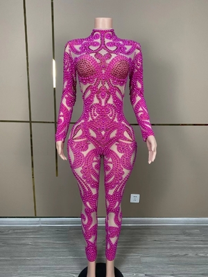 AD1905 Kimshein Diamond Pearl Bodycon Dress for Women's Party Nightclub and Sports Wear The Ultimate Statement Piece