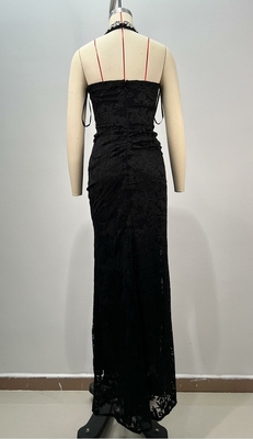 Stylish Crystal Backless Evening Dress Perfect for Summer Occasions Featuring Popular Split and Puffy Skirt Design