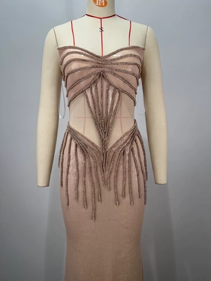 ED2731 Kimshein Fashion Women's Fantasy Long Dress Elegant Sequin Evening Dress and with Needle Inspection Technology
