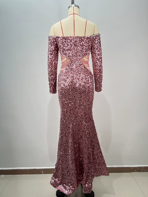 ED2734 Kimshein Elegant Water Diamond Party Birthday Dress for Women end Fashion Long Skirt Washable Brush-style Train