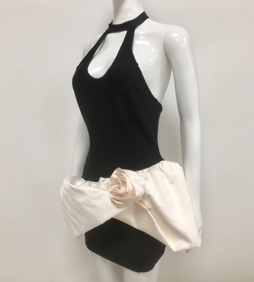 SB3406 Kimshein Elegant Backless Bandage Dress Floral and Sexy Mini Dress for Women's Parties SB3406 Adult Size Backless