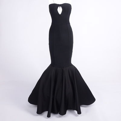 Guangdong SB3401 Kimshein Black Bandage Bodycon Maxi Dress for Fashionable Women in Elegant Black Design from Guangdong