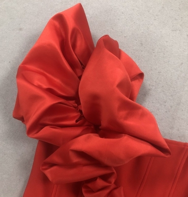 Lotus Leaf Edge Decorated Kimshein end Mini Party Dress One-Shoulder Ruffle Sexy Mini Dress Bandage Dress in High Demand
