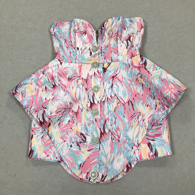 SB3114 Kimshein Women's Fashion Dress for Club Party Strapless Mini Sexy Floral Dress in Polyester Material Model SB3114