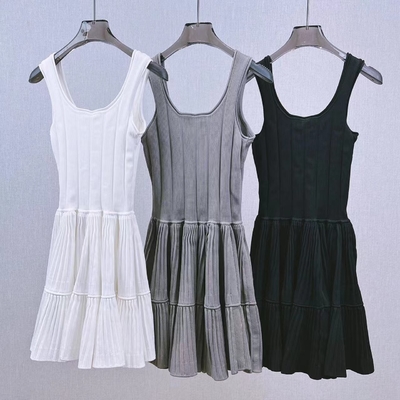 KD2360 Kimshein Women's Mini Sleeveless Dress Beautiful and Stylish Knitted Dress for Women