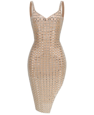 Kimshein SB3397 Water Diamond Asymmetrical Sleeveless Dress for Women Limited Stock Environmentally Friendly No Sleeves