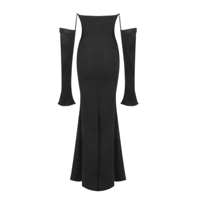 Customizable Logo Off-Shoulder Maxi Dress Perfect for Kimshein Birthday Party and Figure-Flattering Women's Clothing