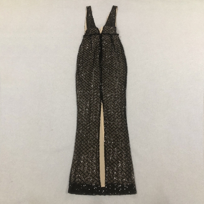 SB3393 Kimshein Women's Sequin Sexy Dress V-Neck Evening Gown for Customer Requirements