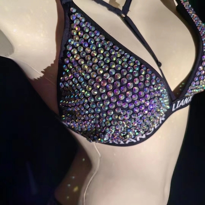 Kimshein AD1736 Fashion Handmade Women's Summer Bikini Set Two-Piece Water Diamond Ensemble in Picture Color