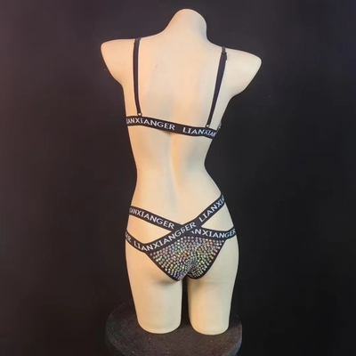 Kimshein AD1736 Fashion Handmade Women's Summer Bikini Set Two-Piece Water Diamond Ensemble in Picture Color