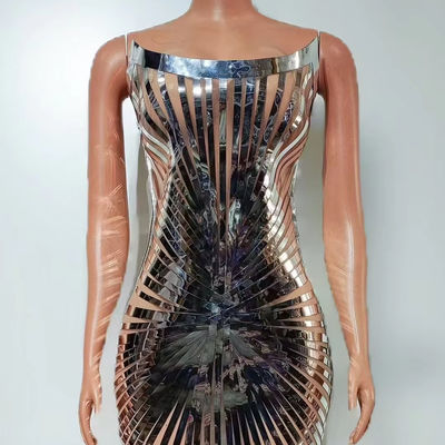 AD2501 Women's Shiny Dress 7-Day Fast Sampling Breathable Party Mini Dress for Special Occasion Eco-Friendly