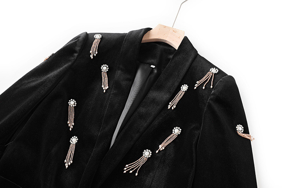 SR2373 end Women's Suit Set Fashionable Luxurious Formal Two-piece Crystal Professional Wear 7-day Fast Sampling Support
