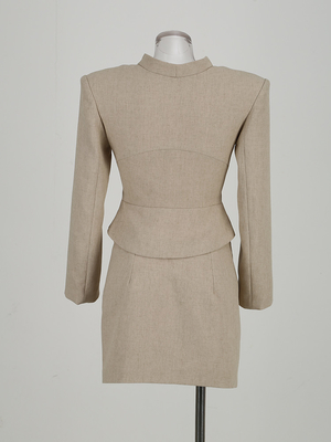 SR2370 Women's Fashionable V-neck Hollow Two-piece Long Sleeve Top and Short Skirt Set with 7-day Fast Sampling Support