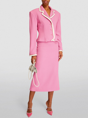 Kimshein SR2349 Women's Suit Set Fashionable and Lovely Breathable Plus Size Elegant Two-Piece Suit for Women