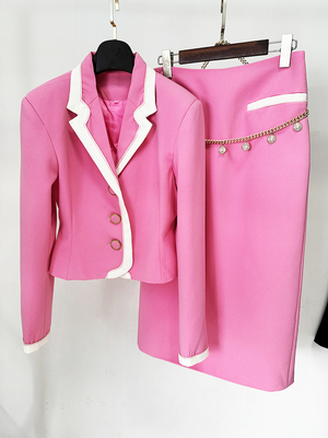 Kimshein SR2349 Women's Suit Set Fashionable and Lovely Breathable Plus Size Elegant Two-Piece Suit for Women