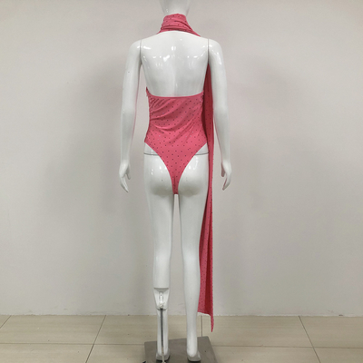 SS2346 Summer Party Sexy Backless Beaded Set Holiday Bodycon Dress and Skirt Women's Matching Set Nightclub Dress for Women