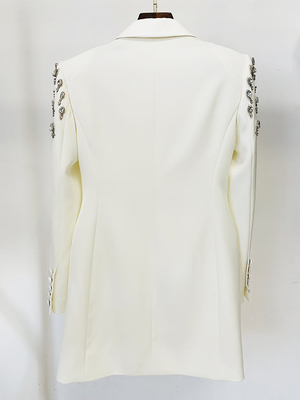 High Fashion Punk Style Crystal Embellished Mini Suit Jacket for Women in Guangdong Regular Sleeve BA2289 Casual Style