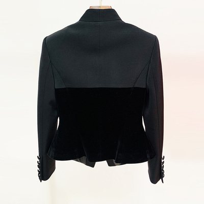 Kimshein BA2245 End Women's Unique Fashion Velvet Dance Sport Jacket Dress with Other Front Closure