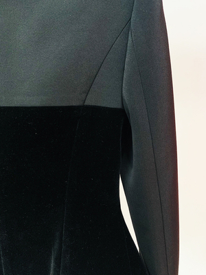 Kimshein BA2245 End Women's Unique Fashion Velvet Dance Sport Jacket Dress with Other Front Closure