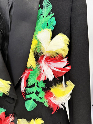 s BA2335 Latest Fashion Winter Women's Long Feather Jacket Dress Elegant Ladies' Clothing Breathable and Elegant Design